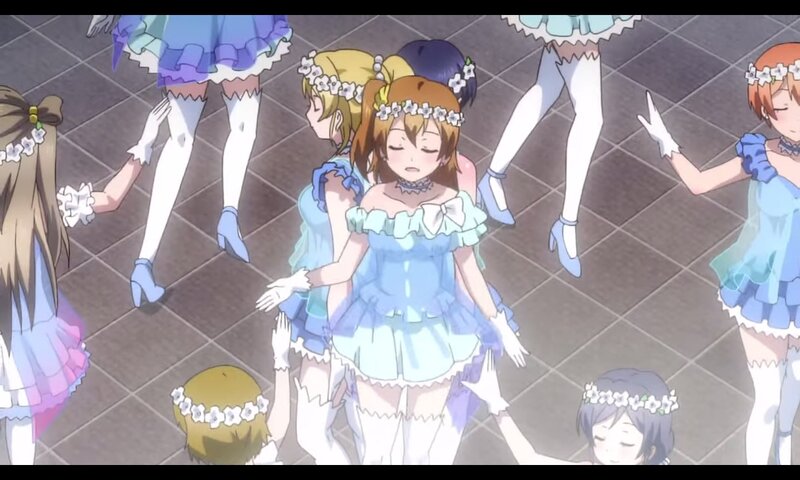 Anime Girls in Costumes — Blue, Playful, Dancers