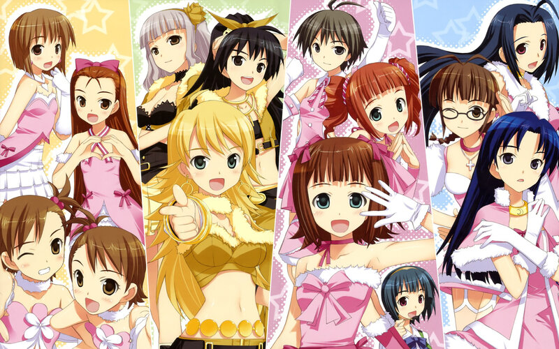 Anime Girls in Costumes — Pink, Cheerful