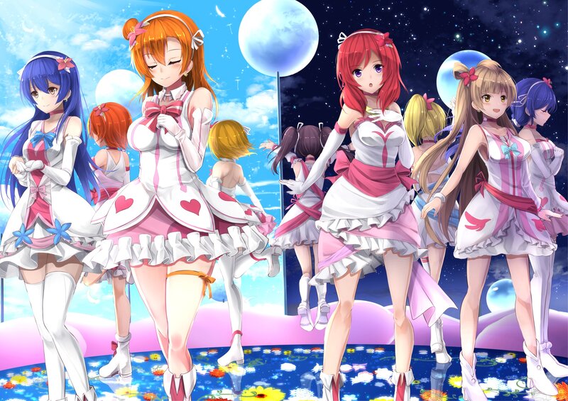 Anime Girls in Costumes — Pink, Dreamy