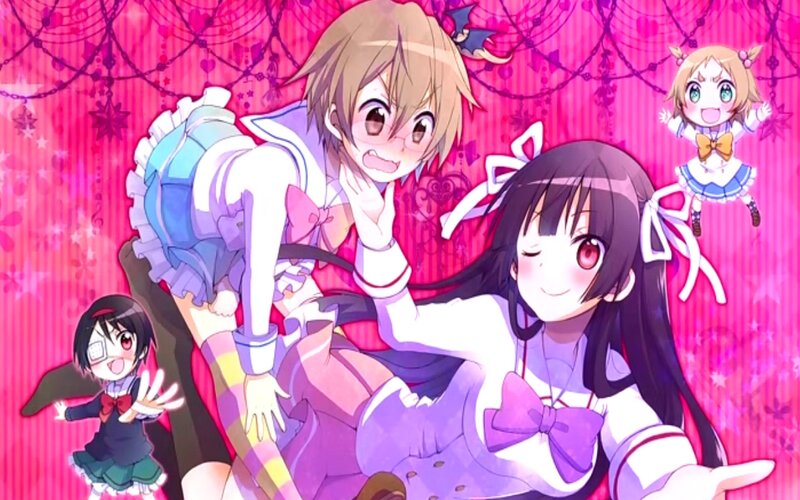 Anime Girls in Costumes — Pink, Playful, Chibi Figures