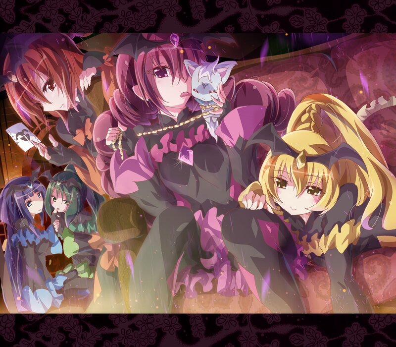 Anime Girls in Costumes — Purple, Dramatic