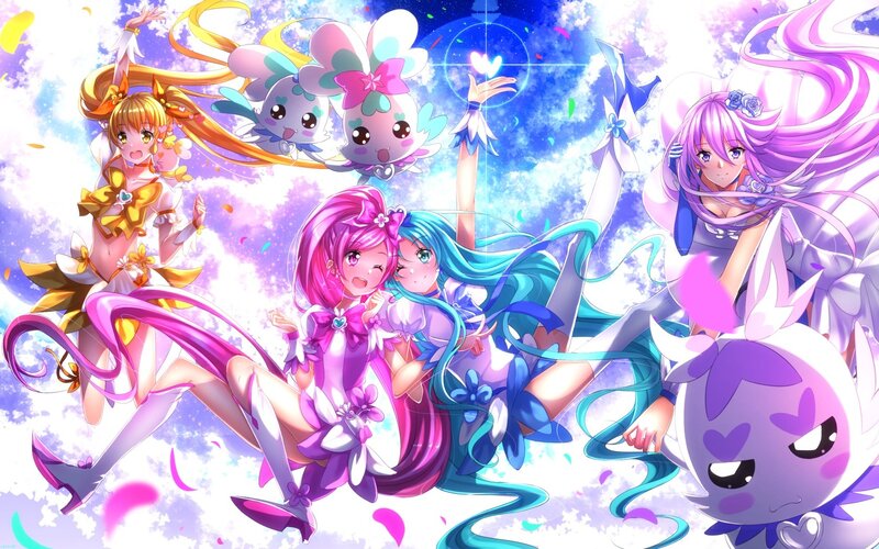 Anime Girls in Costumes — Purple, Joyful