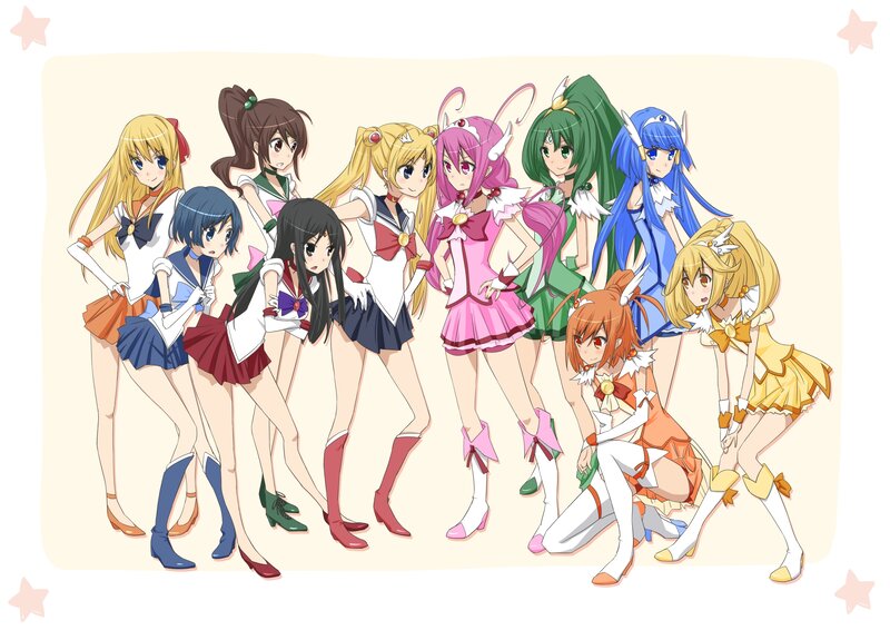 Anime Girls in Costumes — White