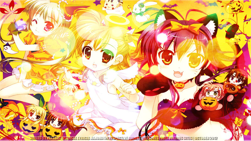 Anime Girls in Costumes — Yellow, Festive