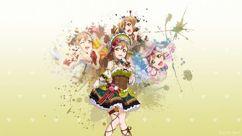 Anime Girls in Costumes — Yellow, Playful