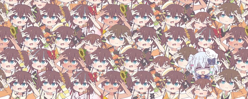 Anime Girls in Crowd