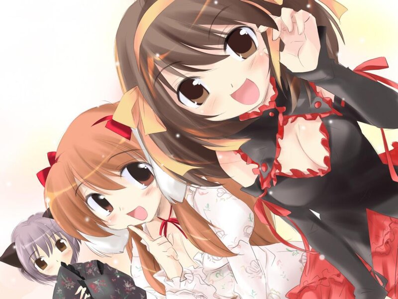 anime girls in cute outfits