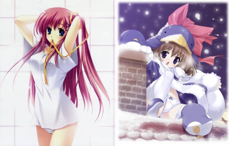 Anime girls in different scenes