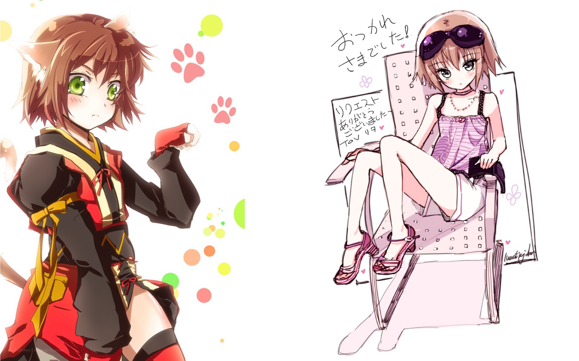 Anime girls in different styles