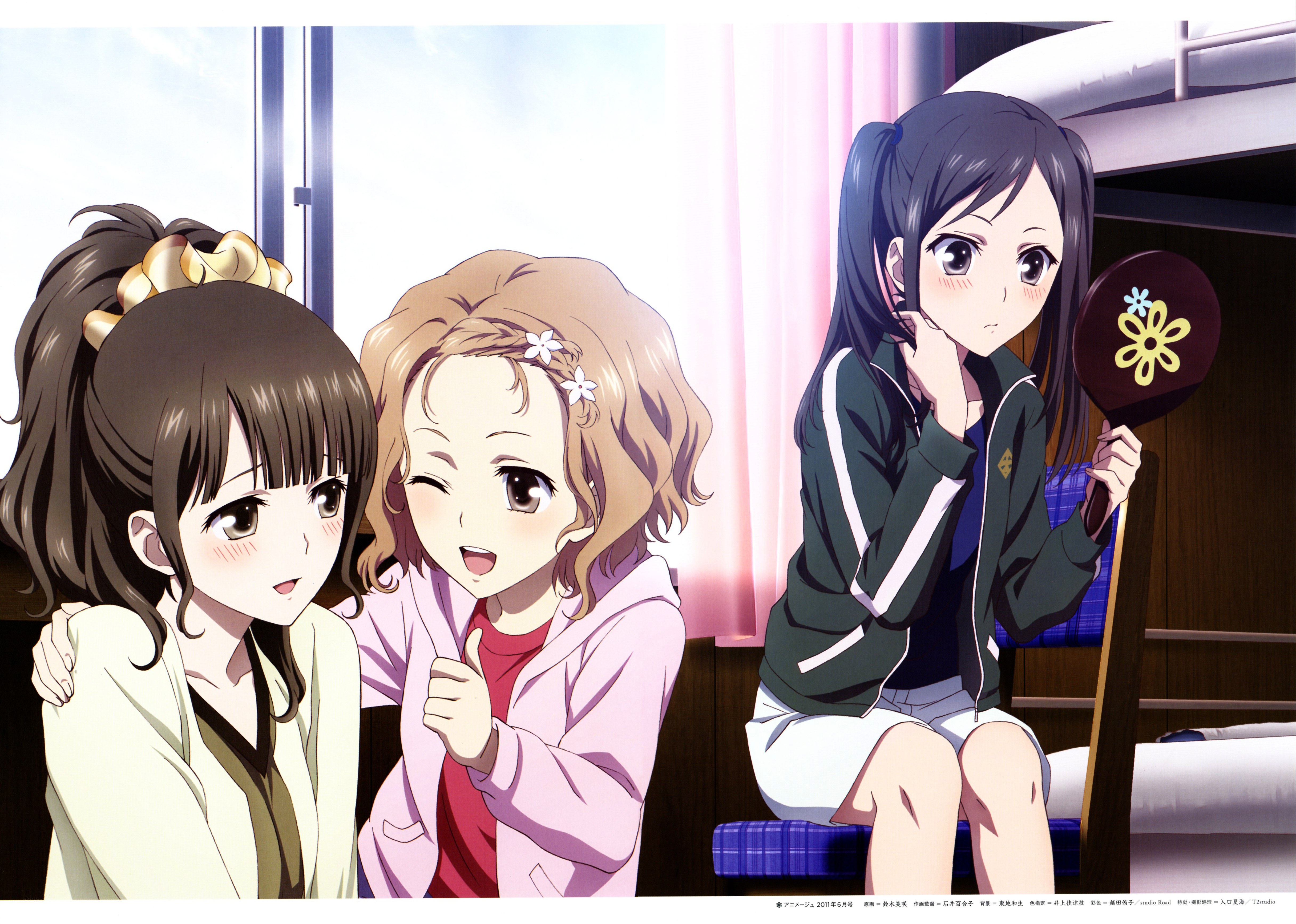 anime girls in dorm room