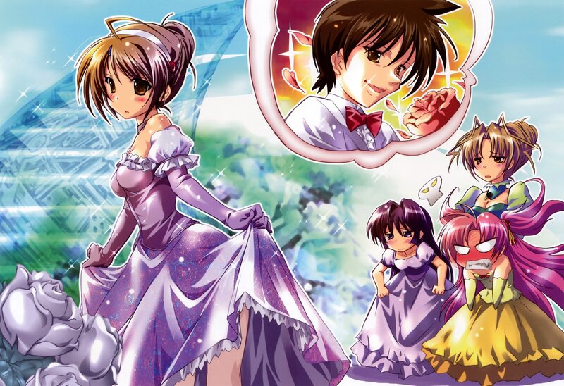 anime girls in dresses