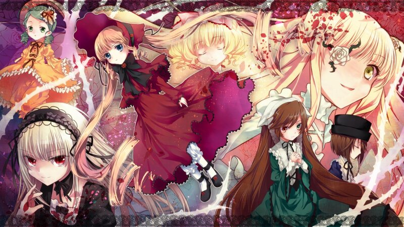 Anime Girls in Dresses — Red, Dramatic