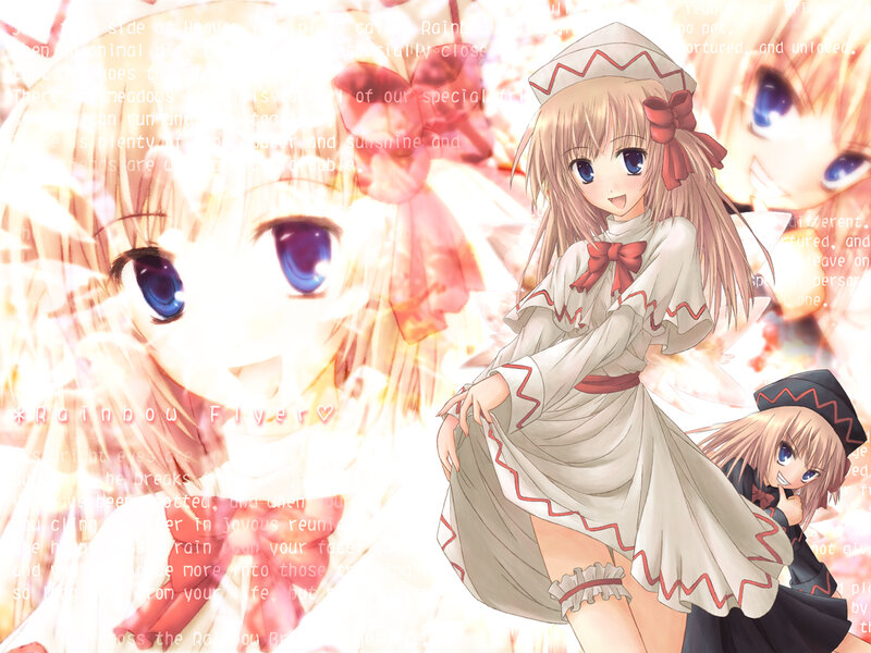 Anime Girls in Dresses — White