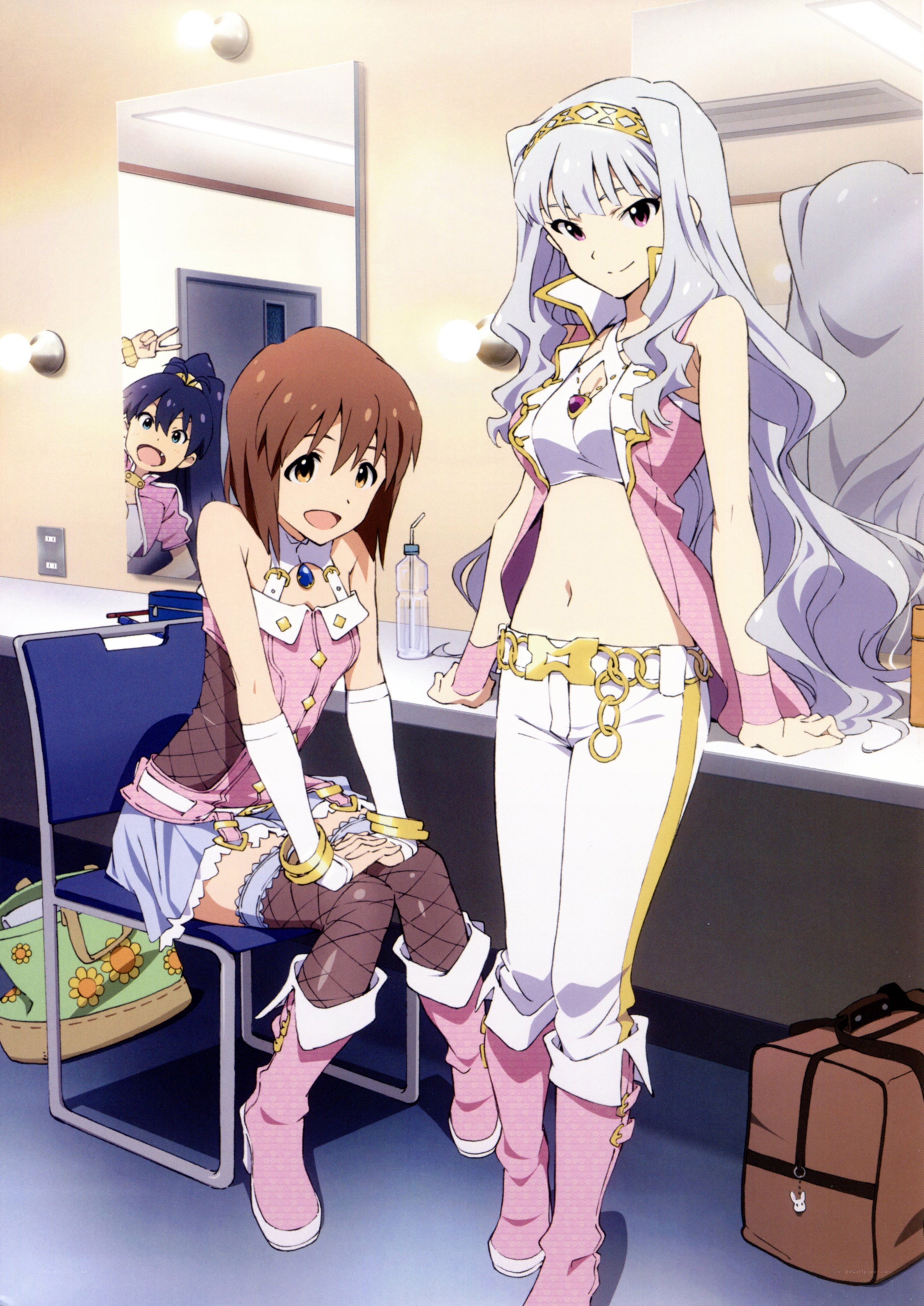 Anime girls in dressing room
