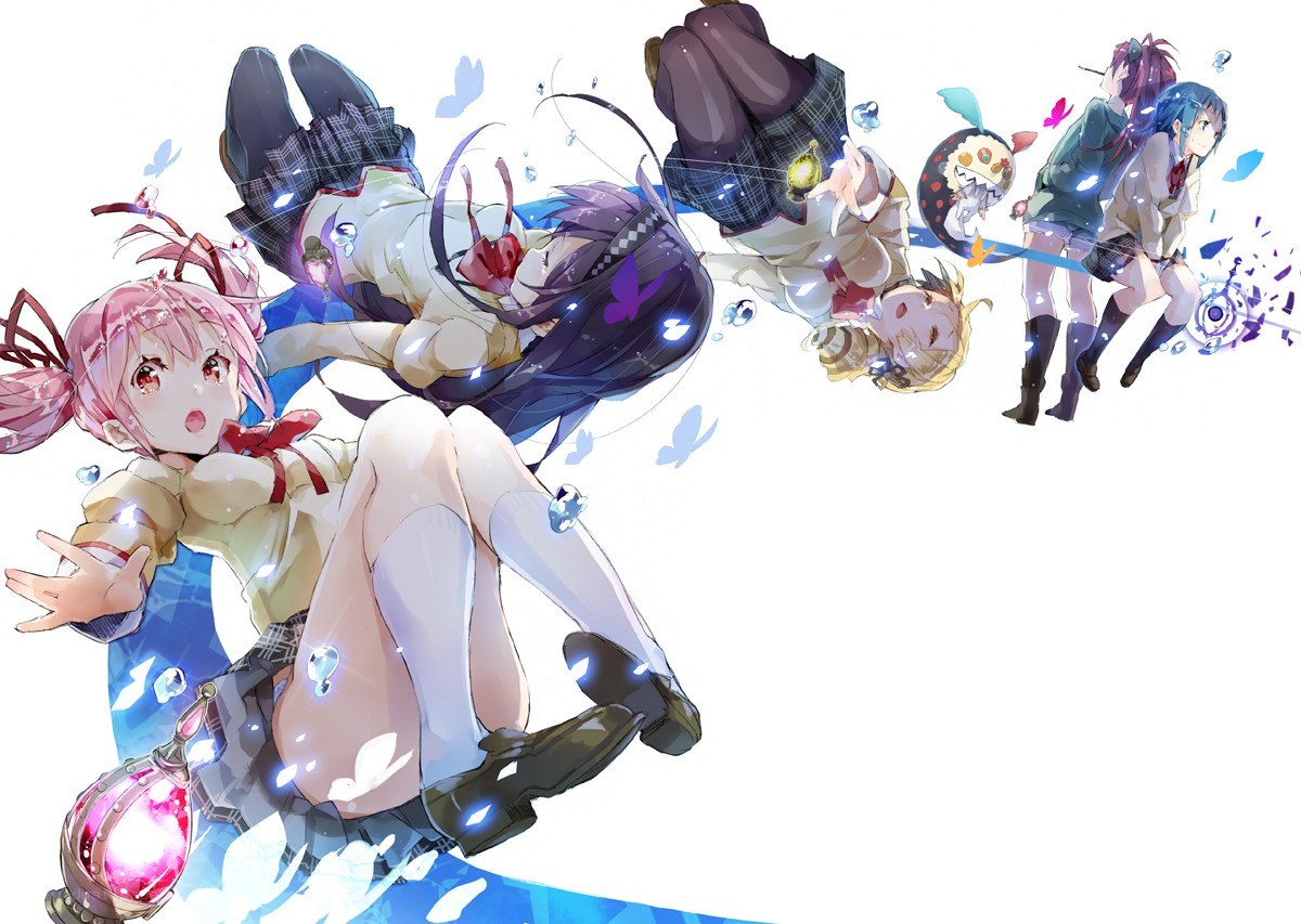 anime girls in dynamic action