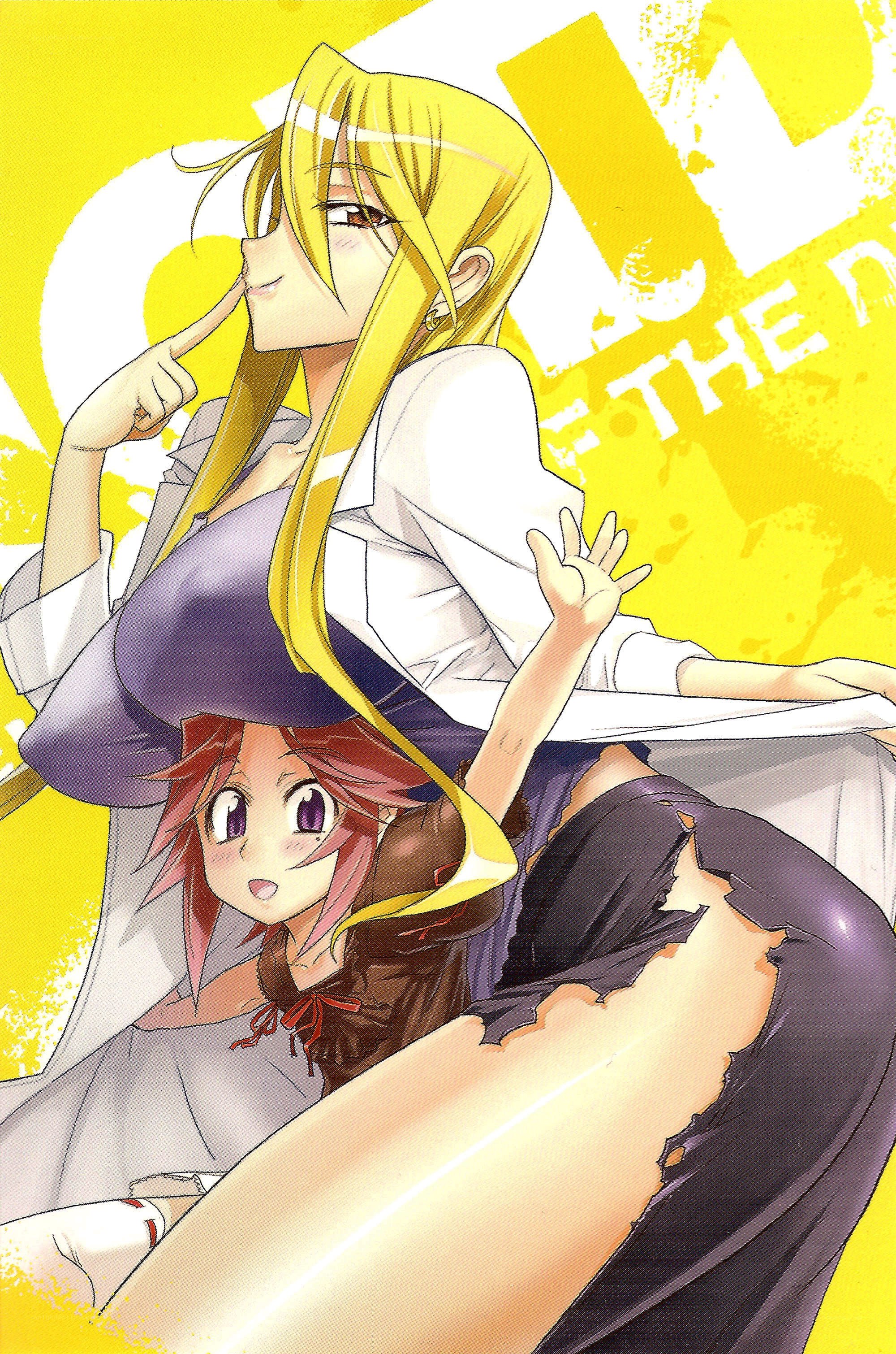 Anime girls in dynamic pose