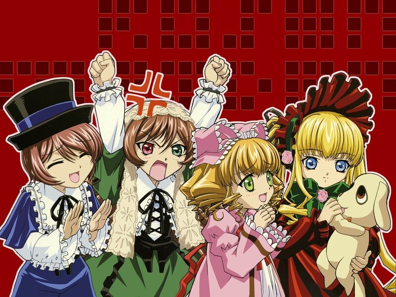anime girls in fancy dresses
