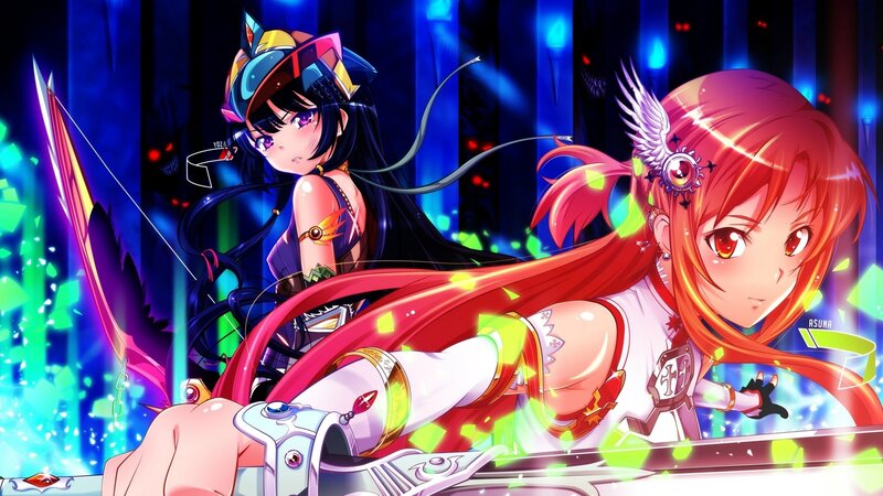 Anime girls in fantasy battle