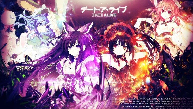 Anime Girls in Fantasy Scene — Purple, Dramatic