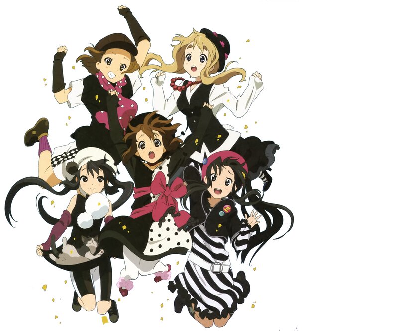 anime girls in festive outfits