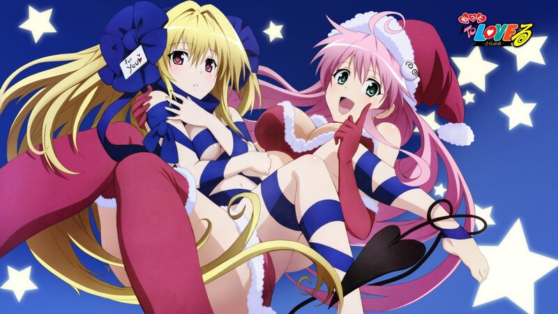 Anime girls in festive outfits