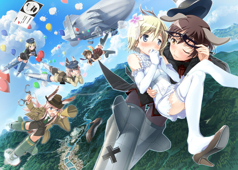 Anime Girls in Flight — Blue, Chaotic