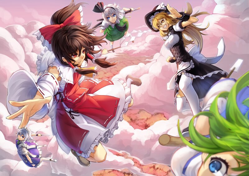 Anime Girls in Flight — Pink