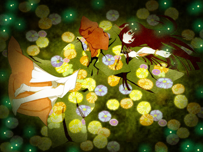 Anime girls in floral dream