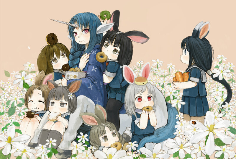 Anime Girls in Flowers