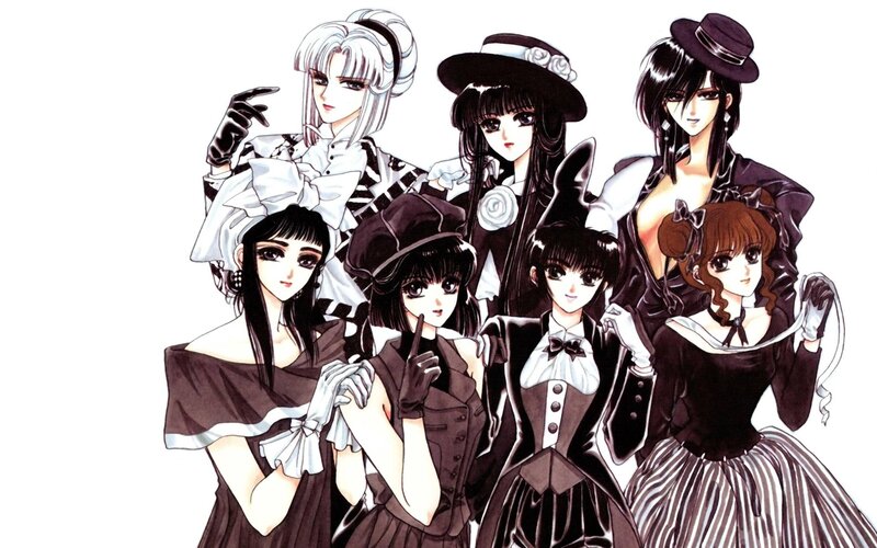 anime girls in formal wear