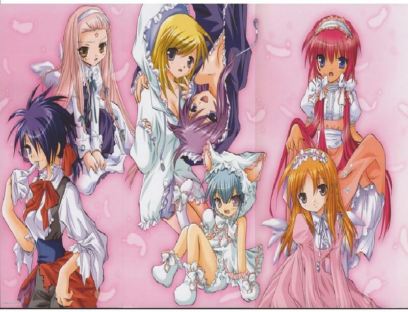 Anime Girls in Frilly Outfits — Pink