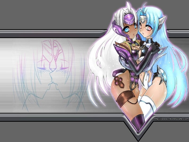 anime girls in futuristic armor