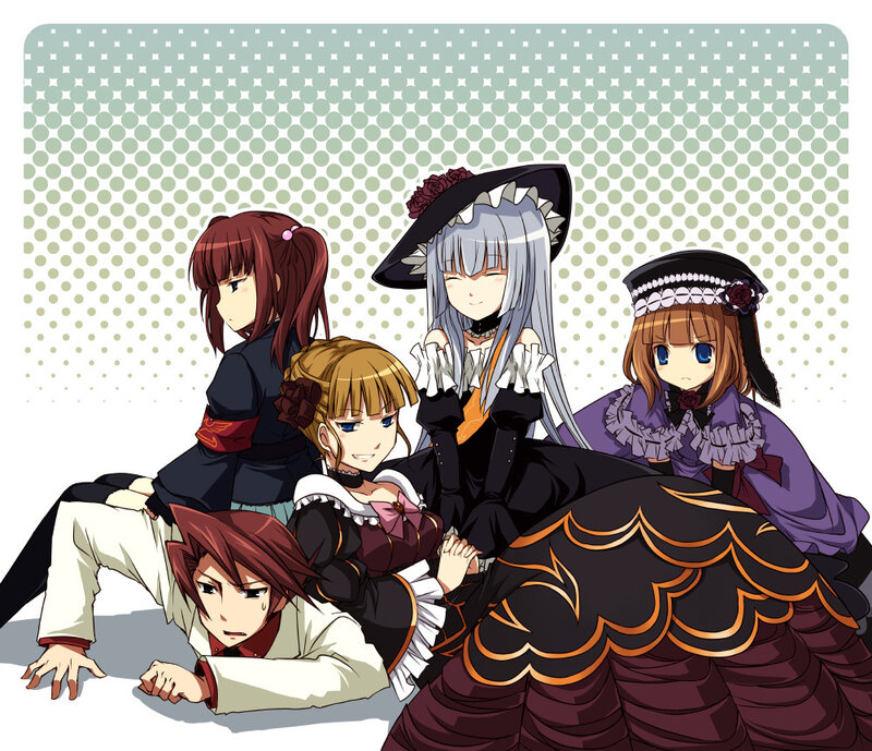 anime girls in gothic outfits