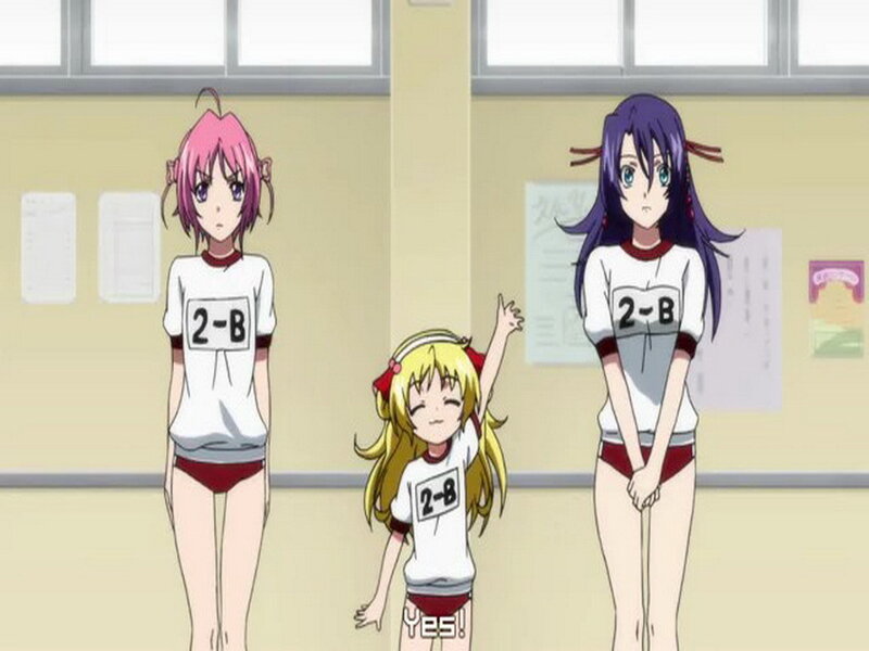 anime girls in gym uniforms