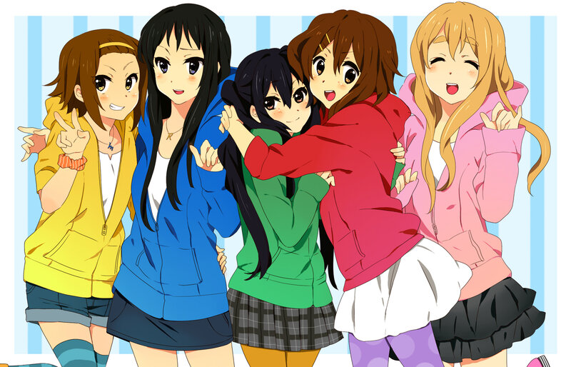 anime girls in hoodies