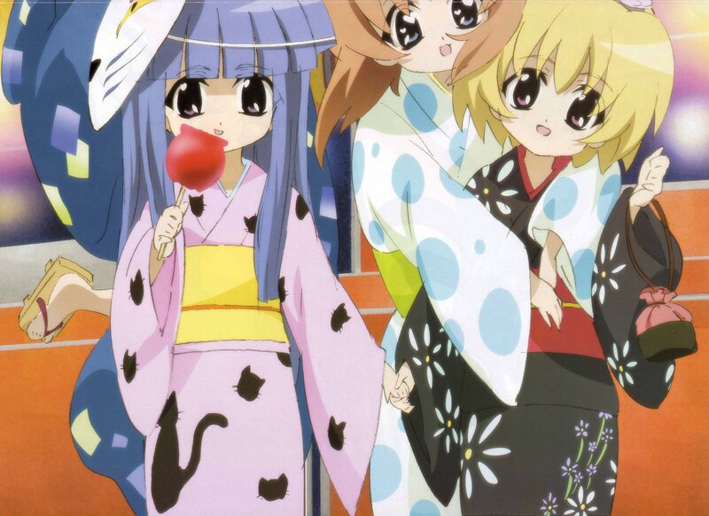 anime girls in kimonos