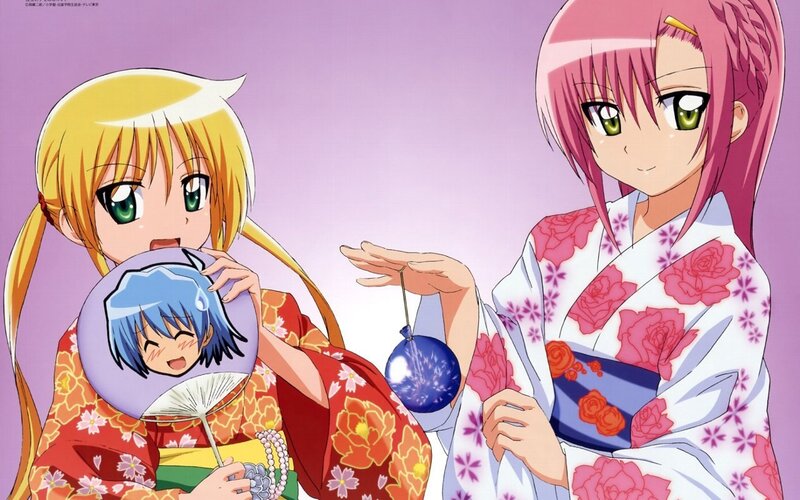 anime girls in kimonos