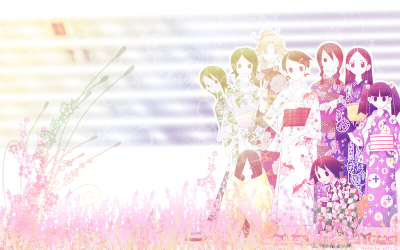 anime girls in kimonos