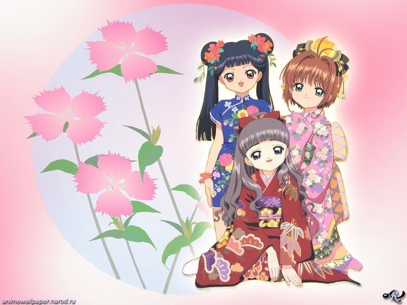 anime girls in kimonos