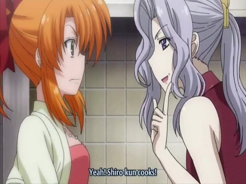 anime girls in kitchen