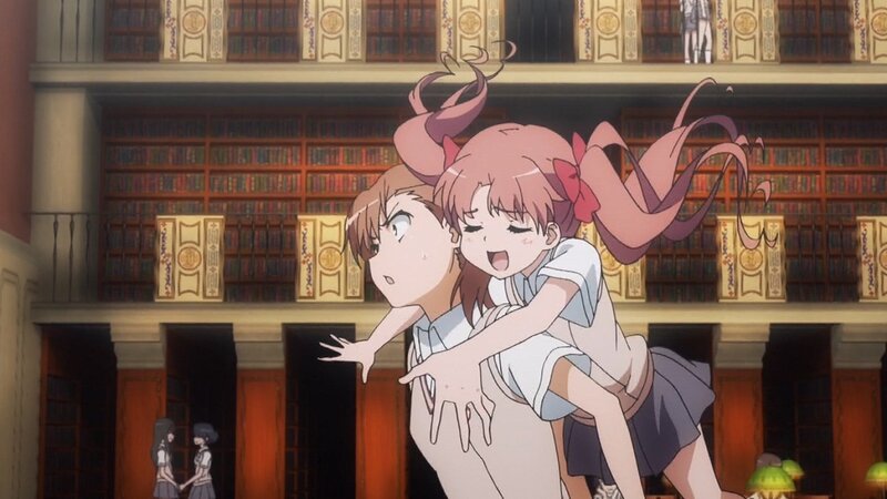 Anime girls in library