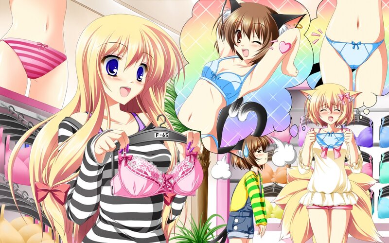 Anime Girls in Lingerie Store — Pink