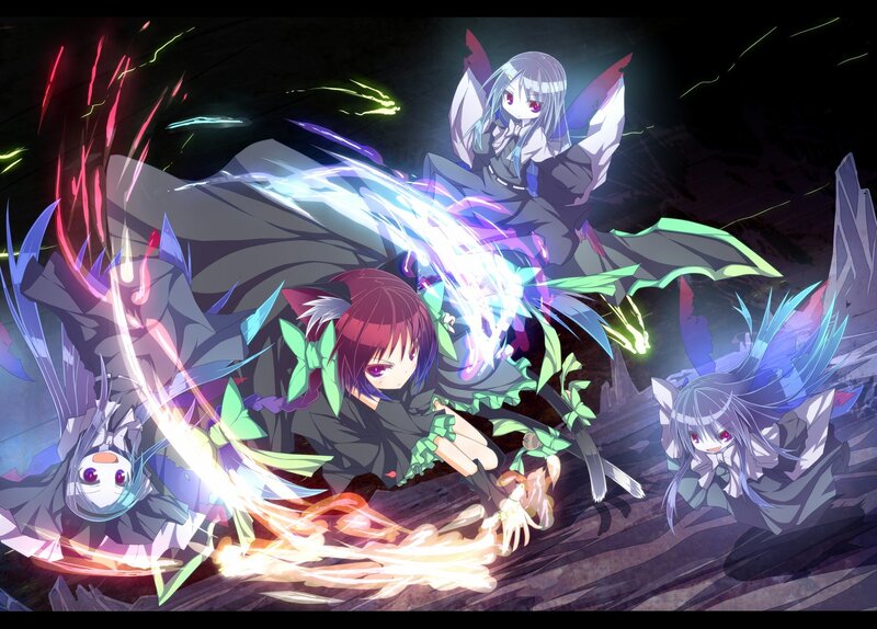 Anime girls in magical battle