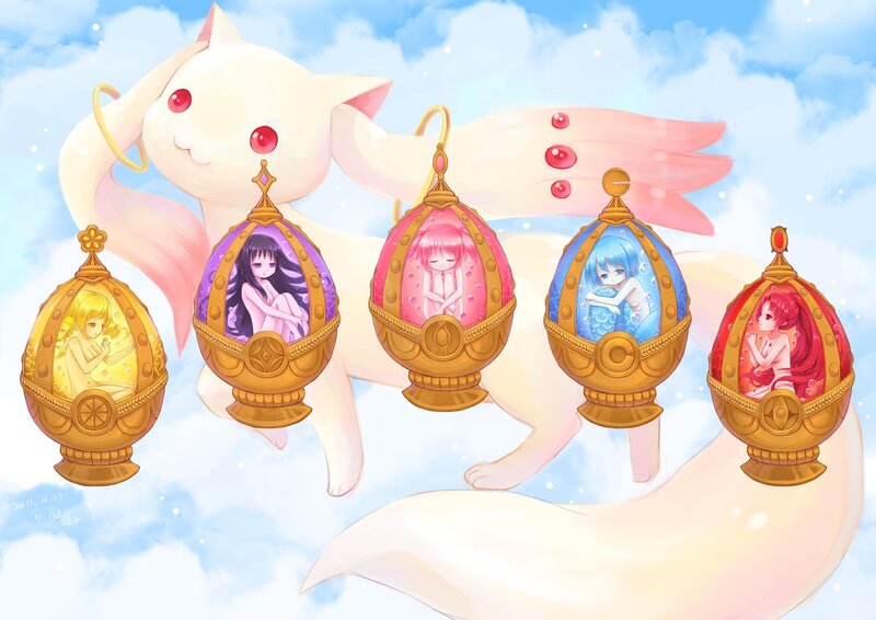 Anime girls in magical eggs