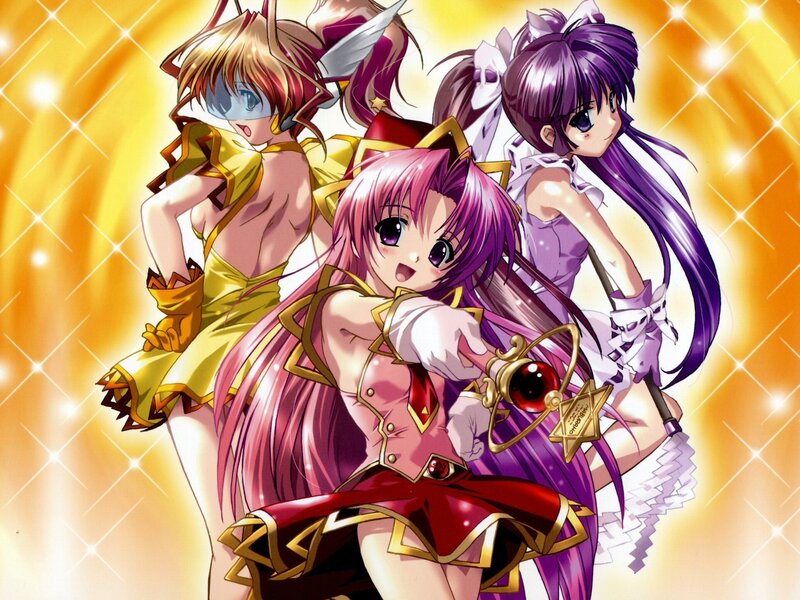 anime girls in magical outfits