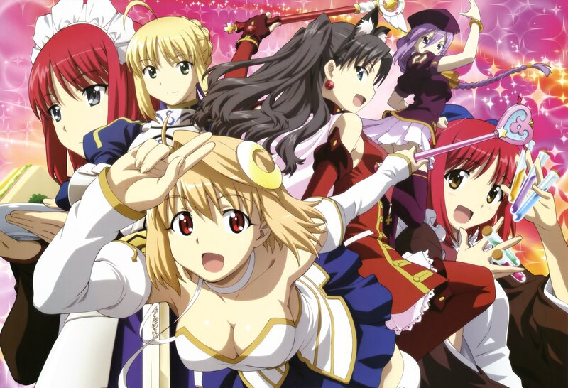 anime girls in magical outfits
