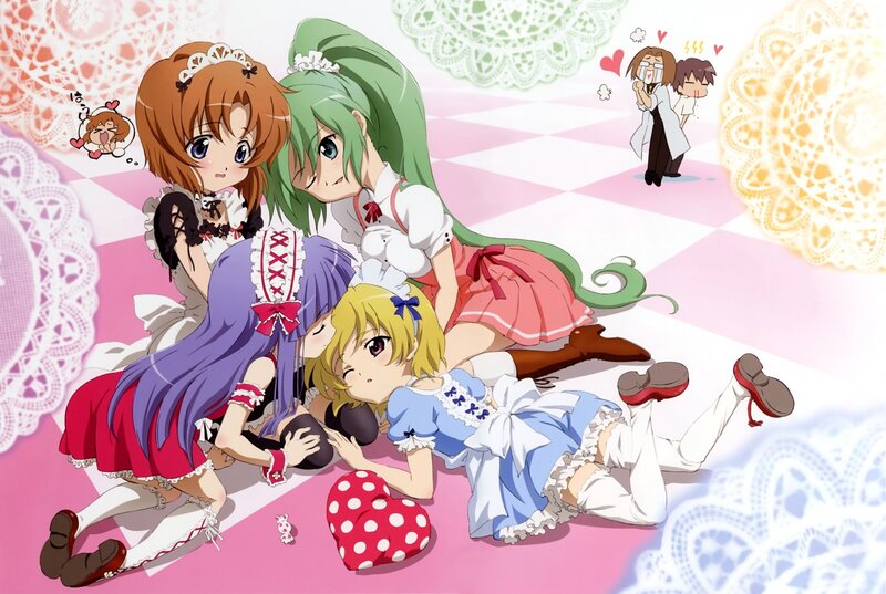 anime girls in maid outfits