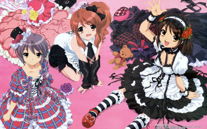 anime girls in maid outfits
