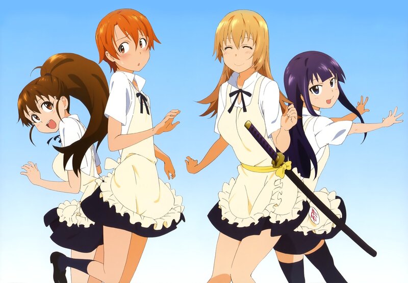 anime girls in maid outfits
