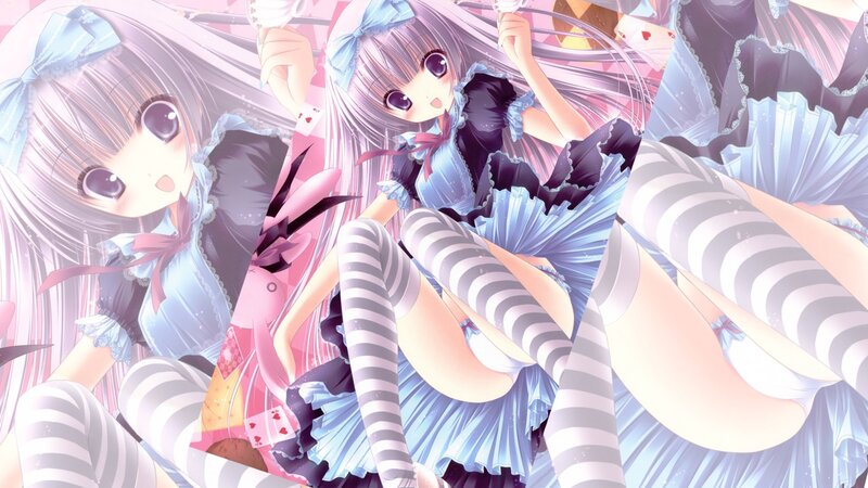 Anime Girls in Maid Outfits — Pink, Dreamy